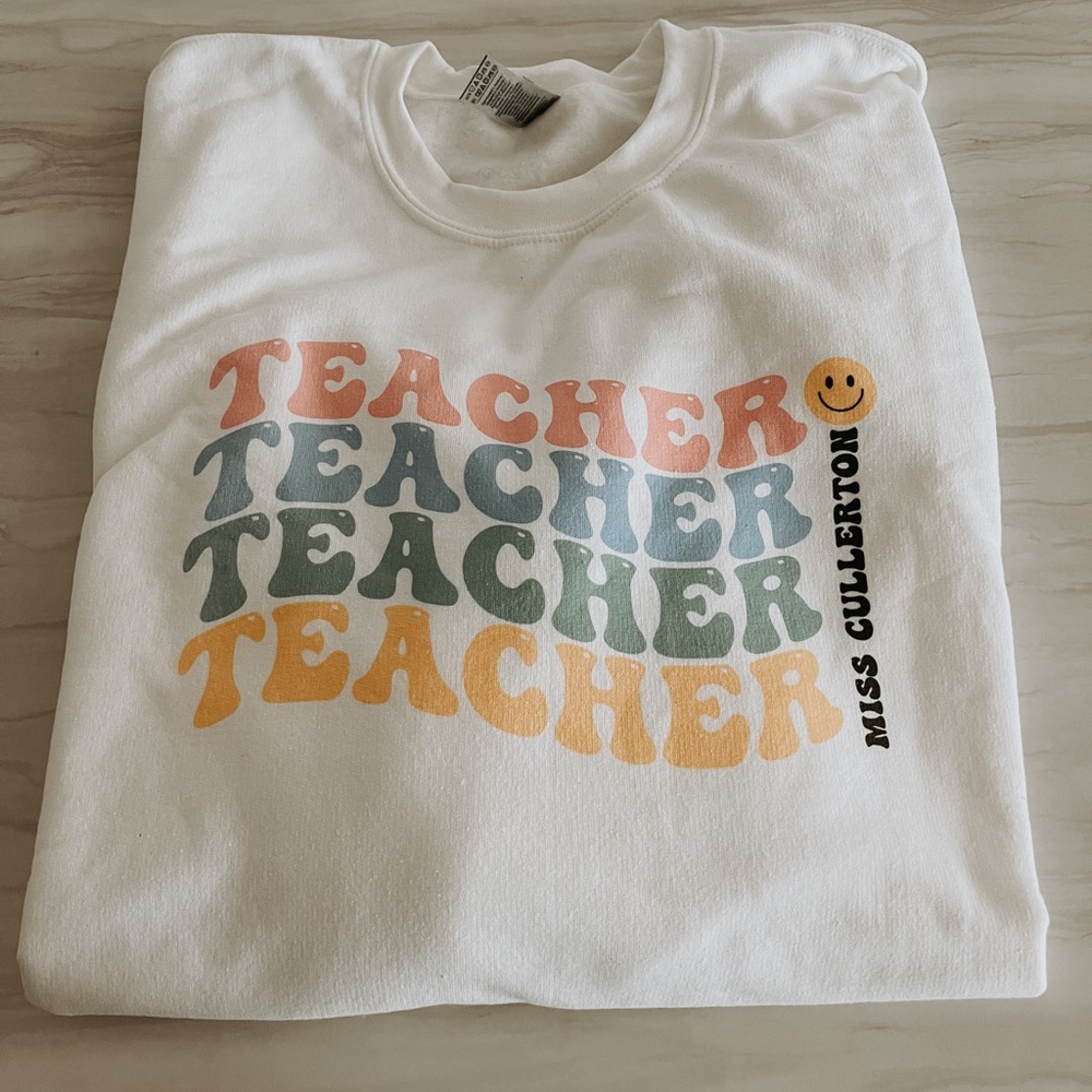 Retro Teacher Crewneck Sweatshirt